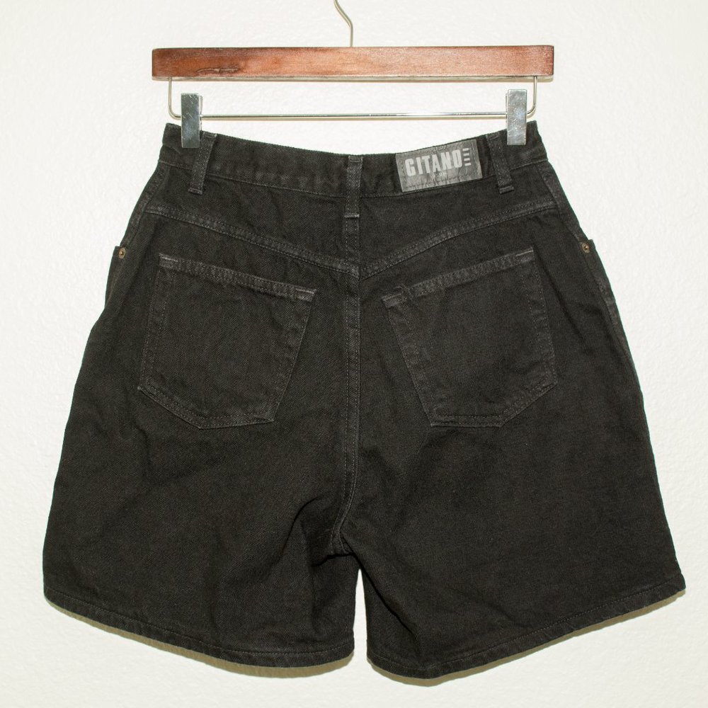 Gitano Vintage 90s High Rise Black Jean Shorts